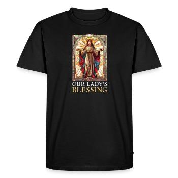 Virgin Mary Our Lady'S Blessing - Men's Premium Organic T-Shirt - black - Front - Nico (187cm)