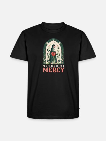 Virgin Mary Mother Of Mercy - Men's Premium Organic T-Shirt - black