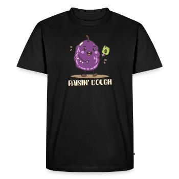 Cuire la pâte aux raisins secs - T-shirt Premium bio Homme - noir - Devant - Nico (187cm)