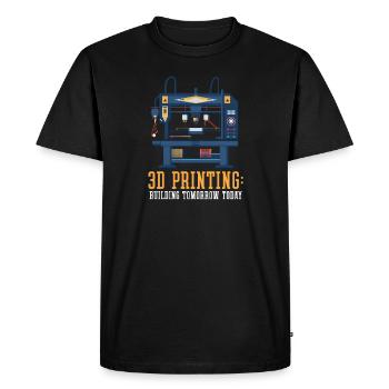 Accessoires d’imprimante 3D Construire demain dès aujourd’hui - T-shirt Premium bio Homme - noir - Devant - Nico (187cm)