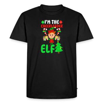 Pom-pom girl de Noël Pom-pom girl Elfe - T-shirt Premium bio Homme - noir - Devant - Nico (187cm)