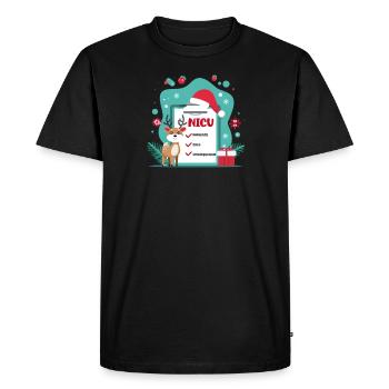 NICU Christmas NICU: Naughty, Nice, Unstoppable - Men's Premium Organic T-Shirt - black - Front - Nico (187cm)