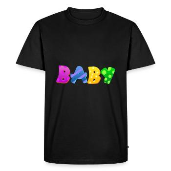 Bébé Parents Enfant Cadeau Dictons Naissance Maman Papa - T-shirt Premium bio Homme - noir - Devant - Nico (187cm)