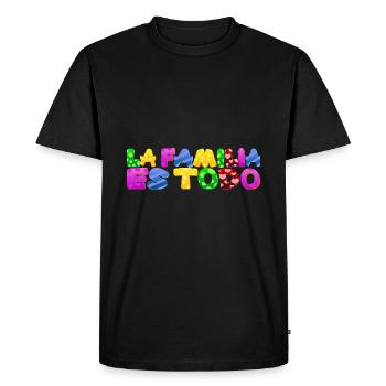 La Familia es todo parents enfant maman biologique papa - T-shirt Premium bio Homme - noir - Devant - Nico (187cm)