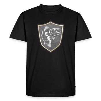 Zander - walleye fishing emblem - Men's Premium Organic T-Shirt - black - Front - Nico (187cm)