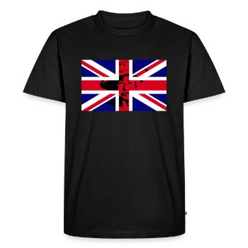 Drapeau de la reine de Grande-Bretagne - T-shirt Premium bio Homme - noir - Devant - Nico (187cm)