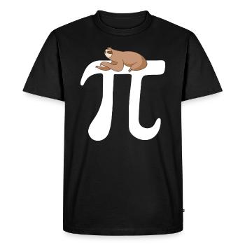 Math Sloth Pi - Men's Premium Organic T-Shirt - black - Front - Nico (187cm)