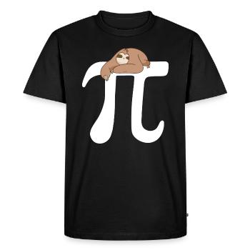 Math Sloth Pi - Men's Premium Organic T-Shirt - black - Front - Nico (187cm)