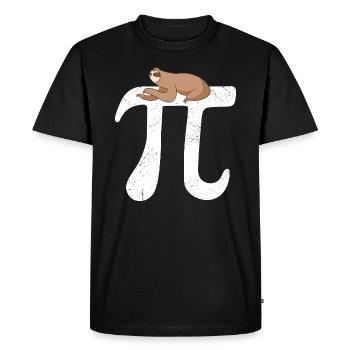 Math Sloth Pi - Men's Premium Organic T-Shirt - black - Front - Nico (187cm)
