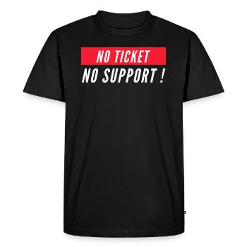 No ticket no support! EDP IT Informatiker Spruch - Men's Premium Organic T-Shirt - black - Front - Nico (187cm)