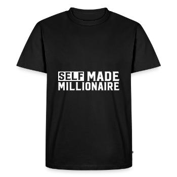 Millionaire - Men's Premium Organic T-Shirt - black - Front - Nico (187cm)
