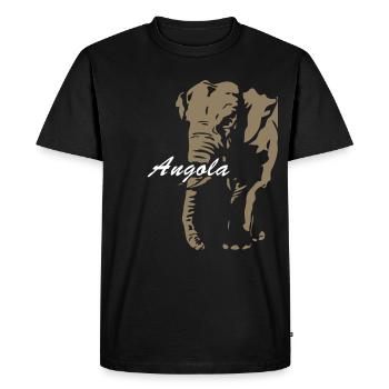 Angola - Eléphant - T-shirt Premium bio Homme - noir - Devant - Nico (187cm)