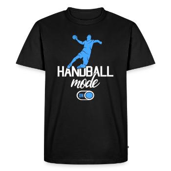 Joueur de handball Handball Joueur de handball Mode Handball - T-shirt Premium bio Homme - noir - Devant - Nico (187cm)