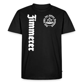 Charpentier armoiries - T-shirt Premium bio Homme - noir - Devant - Nico (187cm)