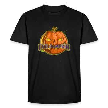 Evil Pumpkin T-shirt *Halloween* - T-shirt Premium bio Homme - noir - Devant - Nico (187cm)