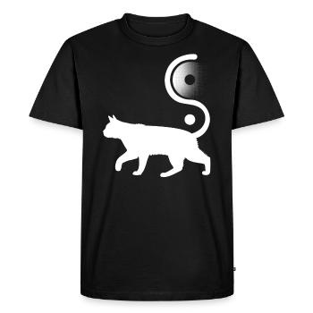 Ying Yang Chat - T-shirt Premium bio Homme - noir - Devant - Nico (187cm)