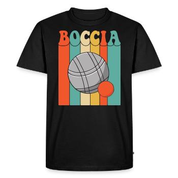 Vêtements de joueur de boccia avec balles de boccia Boccia - T-shirt Premium bio Homme - noir - Devant - Nico (187cm)