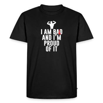 Calvitie - T-shirt Premium bio Homme - noir - Devant - Nico (187cm)