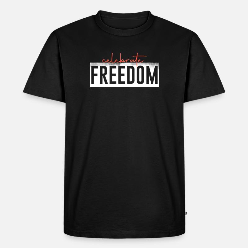 Frieden - Männer Premium Bio T-Shirt - Schwarz