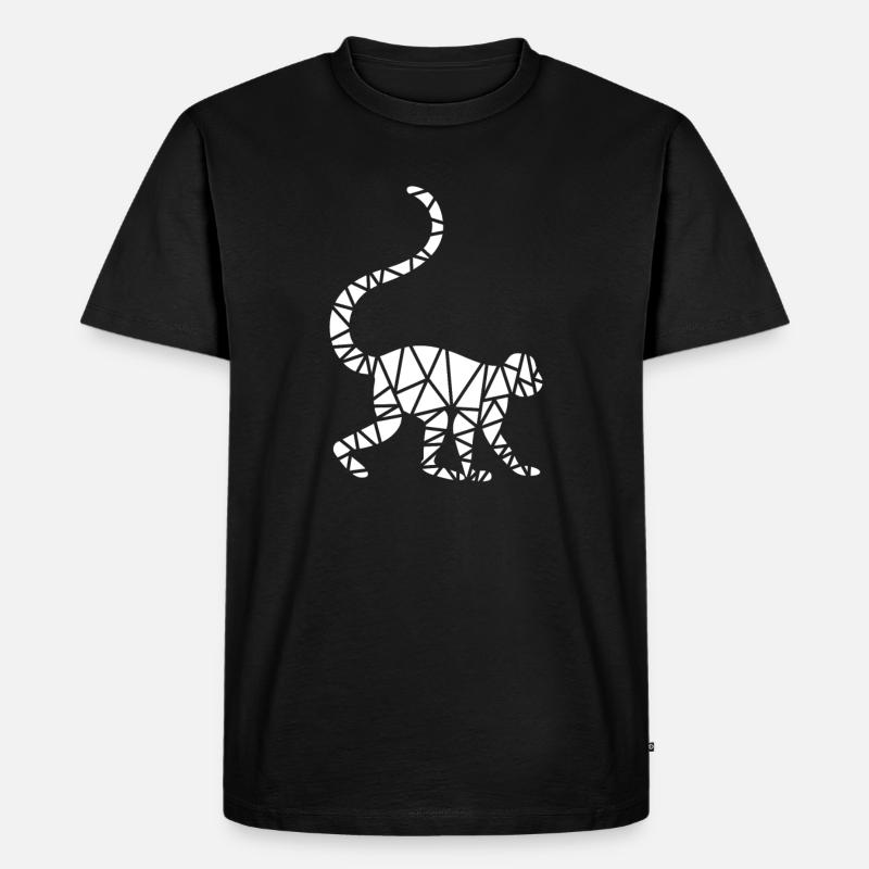 Affe - Männer Premium Bio T-Shirt - Schwarz