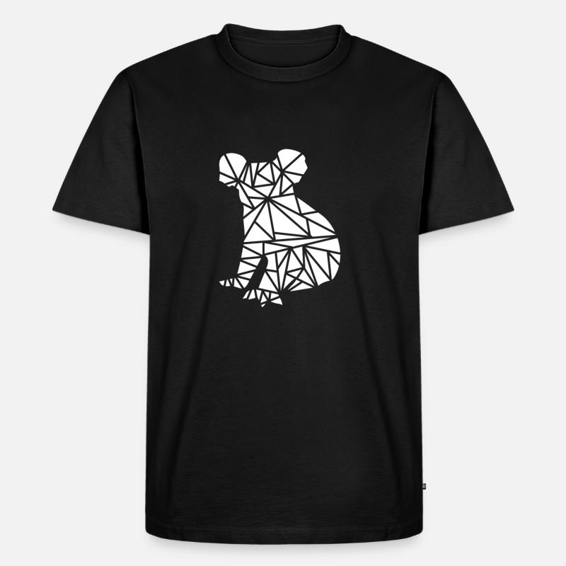 sitzender Koala - Männer Premium Bio T-Shirt - Schwarz