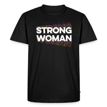 Femme forte - T-shirt Premium bio Homme - noir - Devant - Nico (187cm)