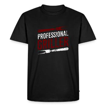 Professional griller - Men's Premium Organic T-Shirt - black - Front - Nico (187cm)