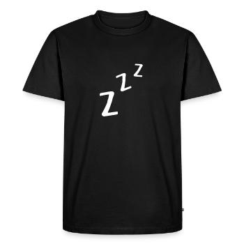 Zzz - Men's Premium Organic T-Shirt - black - Front - Nico (187cm)