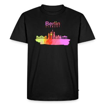 Berlin, Germany - Men's Premium Organic T-Shirt - black - Front - Nico (187cm)