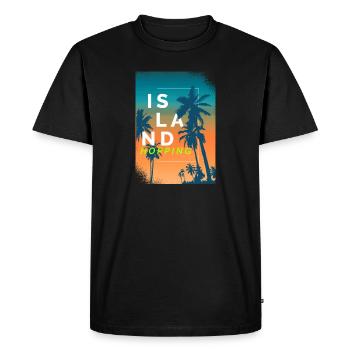 Island hopping - Men's Premium Organic T-Shirt - black - Front - Nico (187cm)