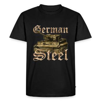 Panzer Cadeau en acier allemand - T-shirt Premium bio Homme - noir - Devant - Nico (187cm)