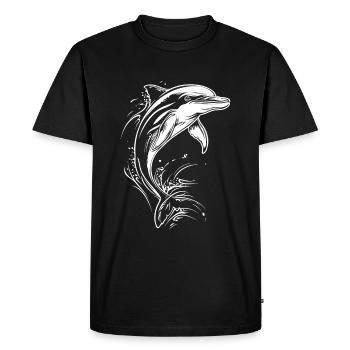 Dauphin - T-shirt Premium bio Homme - noir - Devant - Nico (187cm)