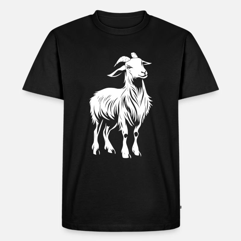 Ziege Goat - Männer Premium Bio T-Shirt - Schwarz