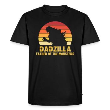Dadzilla Meilleur papa cool mon père monstre drôle - T-shirt Premium bio Homme - noir - Devant - Nico (187cm)