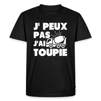 Je Peux Pas J'ai Toupie Cadeau Humour - T-shirt Premium bio Homme - noir - Devant - Nico (187cm)