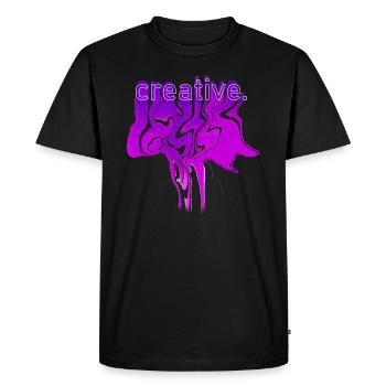 Créatif - T-shirt Premium bio Homme - noir - Devant - Nico (187cm)