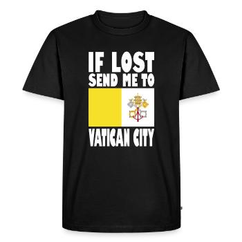 Drapeau de la Cité du Vatican - T-shirt Premium bio Homme - noir - Devant - Nico (187cm)