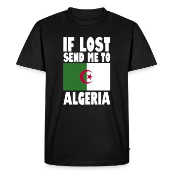 Algeria Flag Saying - Men's Premium Organic T-Shirt - black - Front - Nico (187cm)