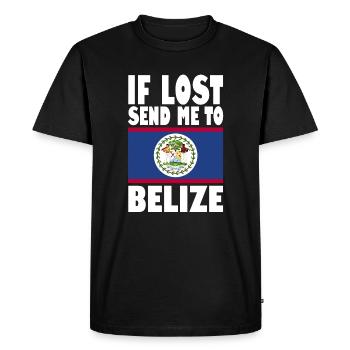 Belize Flag Saying - Men's Premium Organic T-Shirt - black - Front - Nico (187cm)