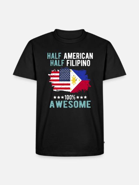 Half American Half Filipino - Men's Premium Organic T-Shirt - black