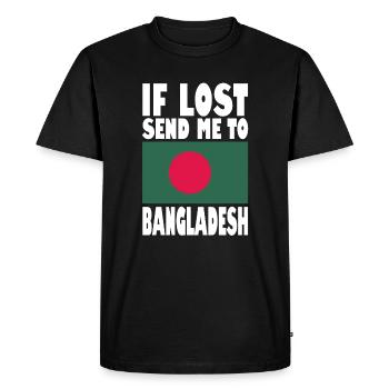 Drapeau du Bangladesh - T-shirt Premium bio Homme - noir - Devant - Nico (187cm)