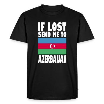 Drapeau de l’Azerbaïdjan - T-shirt Premium bio Homme - noir - Devant - Nico (187cm)