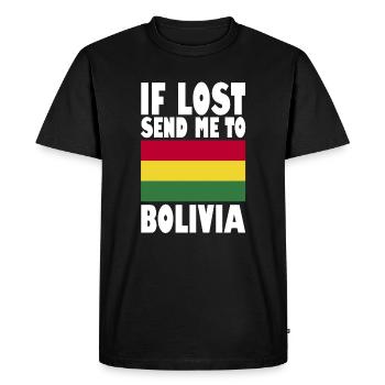 Drapeau de la Bolivie - T-shirt Premium bio Homme - noir - Devant - Nico (187cm)