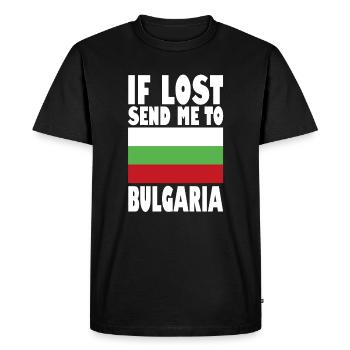 Dicton du drapeau de la Bulgarie - T-shirt Premium bio Homme - noir - Devant - Nico (187cm)