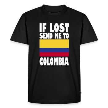 Drapeau de la Colombie - T-shirt Premium bio Homme - noir - Devant - Nico (187cm)