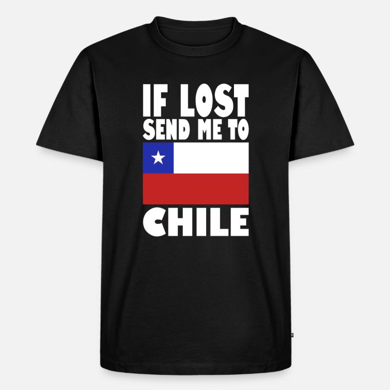 Chile Flagge Spruch - Männer Premium Bio T-Shirt - Schwarz