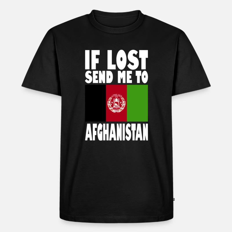 Afghanistan Flagge Spruch - Männer Premium Bio T-Shirt - Schwarz