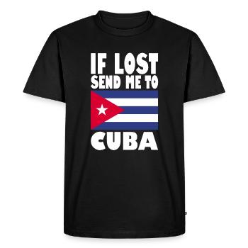 Cuba Flag Saying - Men's Premium Organic T-Shirt - black - Front - Nico (187cm)