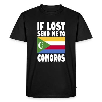 Le drapeau des Comores - T-shirt Premium bio Homme - noir - Devant - Nico (187cm)