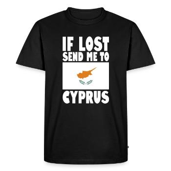 Cyprus Flag Saying - Men's Premium Organic T-Shirt - black - Front - Nico (187cm)